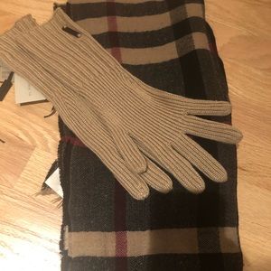 Burberry scarf and gloves